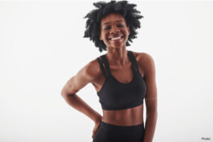 Woman wearing workout clothes